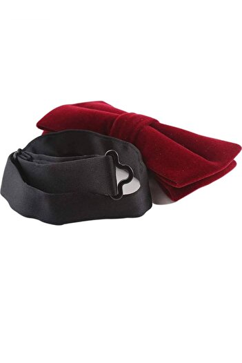 Gutiero Velvet Bow Tie Burgundy