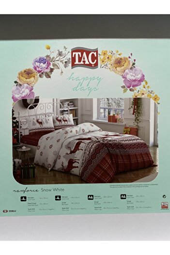 Taç Ranforce Çift Kişilik Nevresim Takımı Snow Whıte
