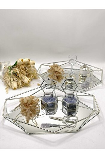 ZEKAAVM 2-Piece Promise Tray Groom's Coffee Engagement Tray