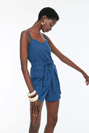 Trendyol Collection Námořnická modrá overal s páskem TWOSS21TU0108