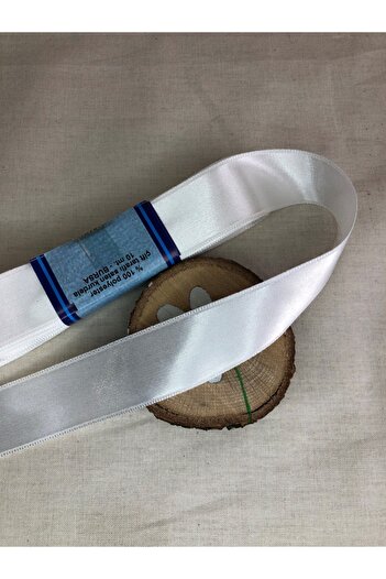 Kreatif Mağaza 10 μέτρα σατέν κορδέλα σε λευκό χρώμα (3 CM) – Κορδέλα