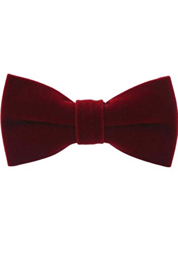 Gutiero Velvet Bow Tie Burgundy
