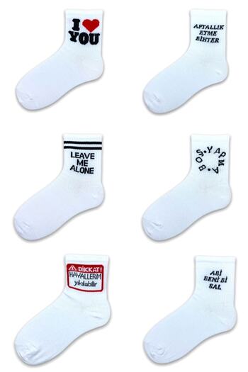 Esinti Sosete bărbați Socket Sosete Lungi Prosop damă Sosete Cu Motive Colorate 6 Piese