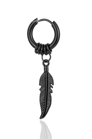 The Collection Eagle Feather Steel Earring