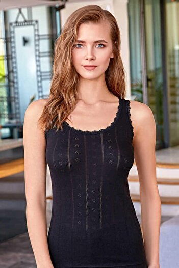 Berrak Women's Wide Strap Undershirt 8049 - 6 Pieces