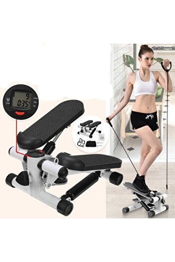 pekial Rope fitness cardio stepper exerciser total body twister crosstep step black mayn
