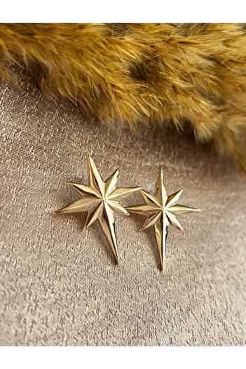Markiz Takı Star Earrings Gold