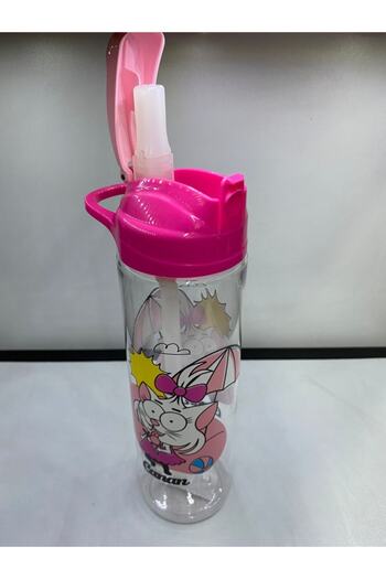 Gıpta Kral Şakir Patterned Tritan Flask with Straw 630cc K0031-2