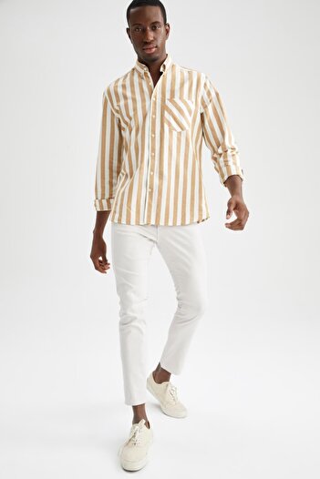 DeFacto Slim Fit Chino Canvas Trousers