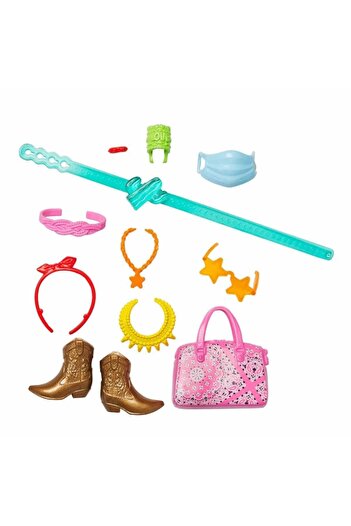 Barbie 'nin Son Moda Aksesuarları Fyw86 - Mavi Maske-turuncu Gözlük