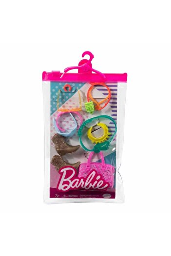 Barbie 'nin Son Moda Aksesuarları Fyw86 - Mavi Maske-turuncu Gözlük