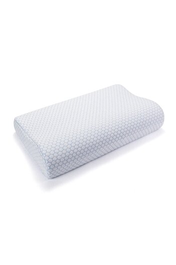 WHITEBLANCO Visco Neck Pillow Neck Supporter Visco Pillow Ορθοπεδικό Μαξιλάρι Λαιμού Διπλής Όψης