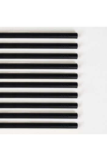 OiOi Silicone Straws 10pcs Black