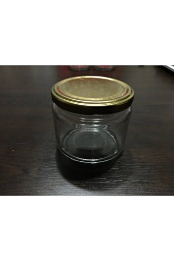 Otantik Store 6 Adet - Cam Kavanoz 300 Cc Gold Kapaklı - Magnolya, Tatlı, Bal Kavanozu