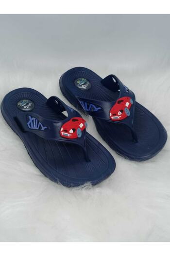 AkınalBella Boy's Navy Blue Flip Flops