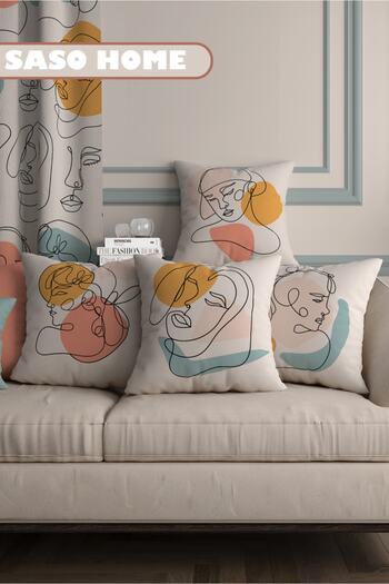 SasoHome Woman Portrait Painting Pattern -3D Digital Printed Quality Pillow - Throw Pillow Cover