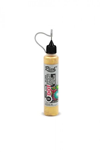 Rich Dot Paint 3d Likit Boncuk Boya 40 Cc Metalik - Altın