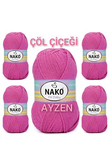 NAKO Elıt Baby El Örgü Ipi 5 Lı Paket (100gr X 5 Adet)