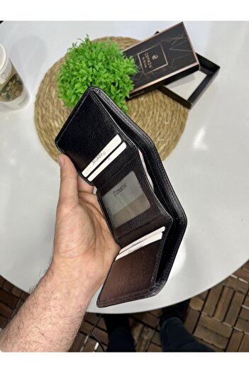 DERKON Katlamalı Hakiki Deri Erkek Cüzdan & Kartlık