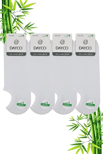 DAYCO Ανδρικά αθλητικά παπούτσια Bamboo Seamless Αόρατες αθλητικές λευκές κάλτσες