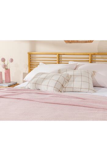 English Home Pink Single Yarn Painted Pique - 150x220 Cm