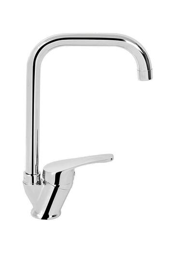 KUSTAR Chrome Square Delta Pipe Kitchen Sink Faucet