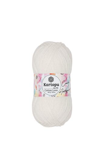 Kartopu Cotton Love Ekru K011 Amigurumi Pamuklu El Örgü Ipliği 100 Gr