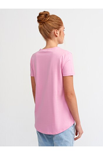 Dilvin Γυναικείο T-Shirt Fuchsia Crew Neck Basic 101A03471