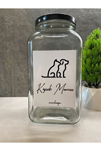 zezedesing Dog Food Storage Container Glass 3 Liters