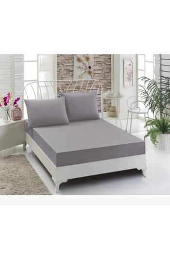 Kaan Single Person Solid Color Gray Elastic Sheet Set Padded 90*190