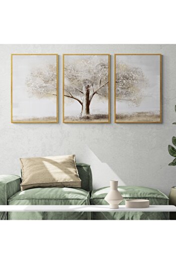 TekTablo Dekoratif Yağlı Boya Görünümlü Ahşap Tablo