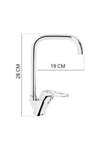 KUSTAR Chrome Square Delta Pipe Kitchen Sink Faucet
