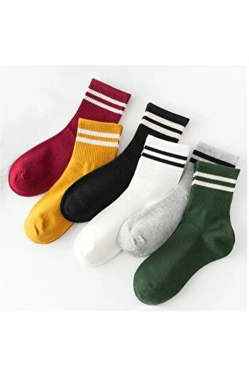 Crazy Socks Унисекс чифт от 6 кръгли колежански чорапи