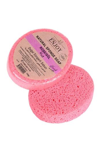 Enjoy Natural Rose Handmade Sponge Shower Soap 100gr