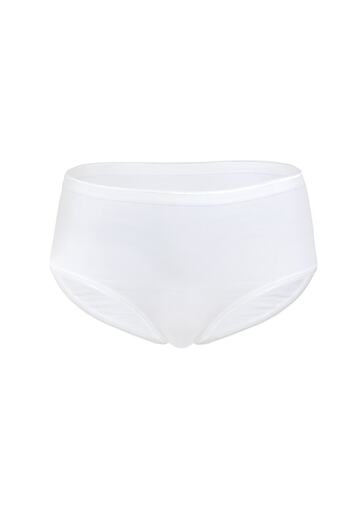 GRSN Pack of 6 Women's White 100% Cotton Soft Breathable High Waist Bato Panties