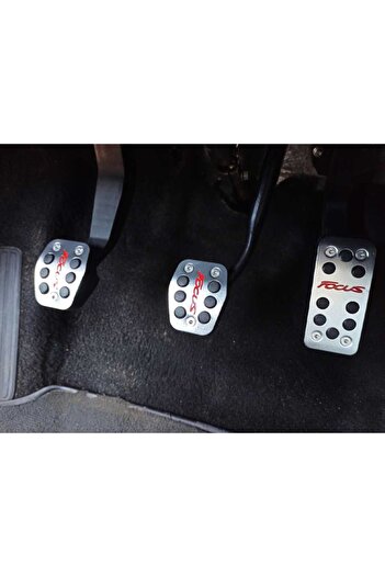 Genel Markalar Ford Focus Uyumlu 2010-2019 Pedal Seti Kırmızı Yazılı Manuel