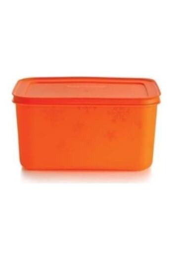 Tupperware حاوية تخزين ألاسكا برتقالية بغطاء سعة 2.5 لتر