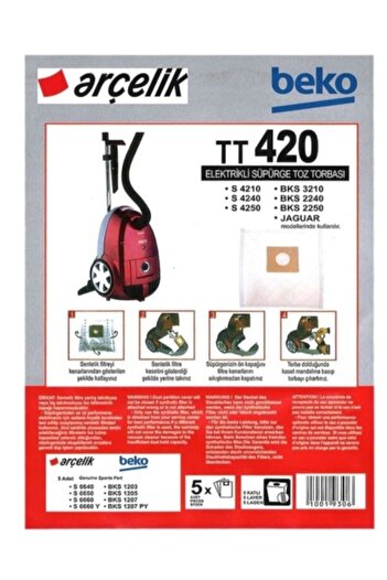 Arçelik Beko Tt420 - 10 τεμάχια σακούλες ηλεκτρικής σκούπας