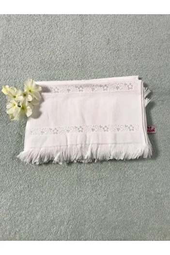 Nurpak Etamine Embroidered Fringed Hollow 50x90 Hand Towel