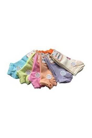 Dündar Girl's Colorful 3-Piece Seamless Booties Socks