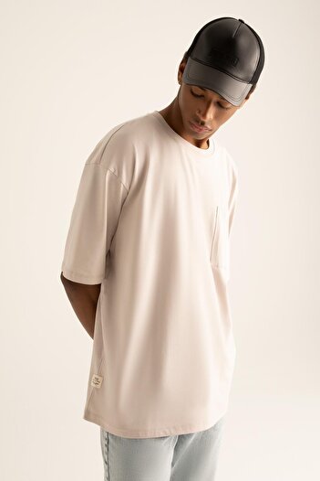 DeFacto Oversize Fit tričko s krátkým rukávem Crew Neck Basic