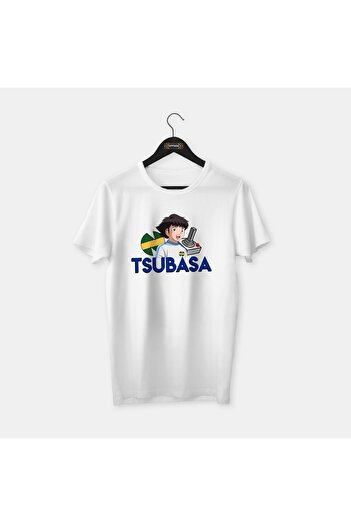 OFFSIDE CLOTHES Tsubasa Series, Tsubasa II, Football Special Design, White Combed Cotton T-Shirt
