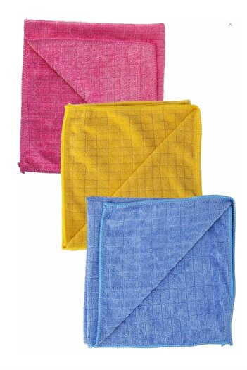 wise tree Magic Microfiber Kitchen Cloth (3 Pieces) Super Water Absorbent Stain Resistant 40*40 Cm