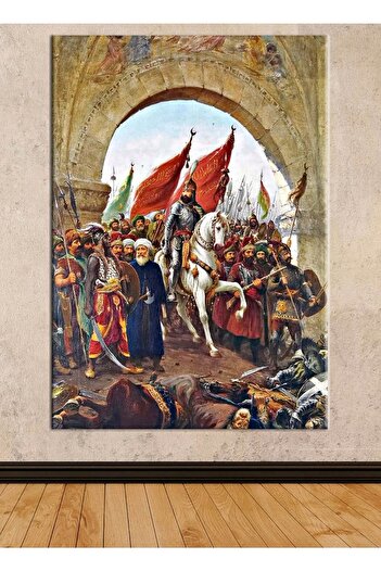 caddeko Srkz2 - Zonaro - Fatih Sultan Mehmet Istanbul'un Fethi Yağlı Boya Görünüm Kanvas Tablo
