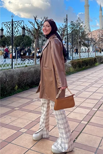 Ceylan Otantik Retro Spring Brown Jacket