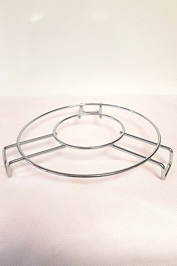 Maksipazar Chrome Luxury Round Trivet Teapot Pot Mat Steel Trivet