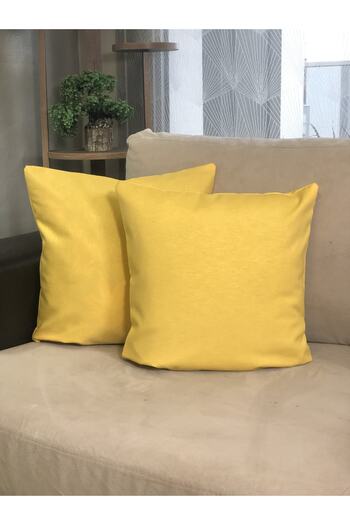 desen izmir Double Sided Decorative Throw Pillow Cover Yellow 2-Piece