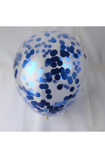 Parti dolabı 1 Pack of Dark Saks Blue, Dark Blue, Transparent Balloon Confetti Sequins (10gr)