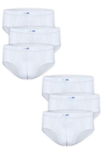 Line Smart Men's 6-Piece Cotton Elastic Com Slip Panties