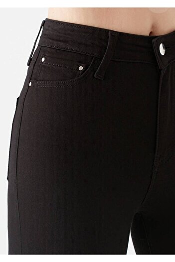 MODALİN Women's Black Skinny Jean High Waist Non-Fading Pants